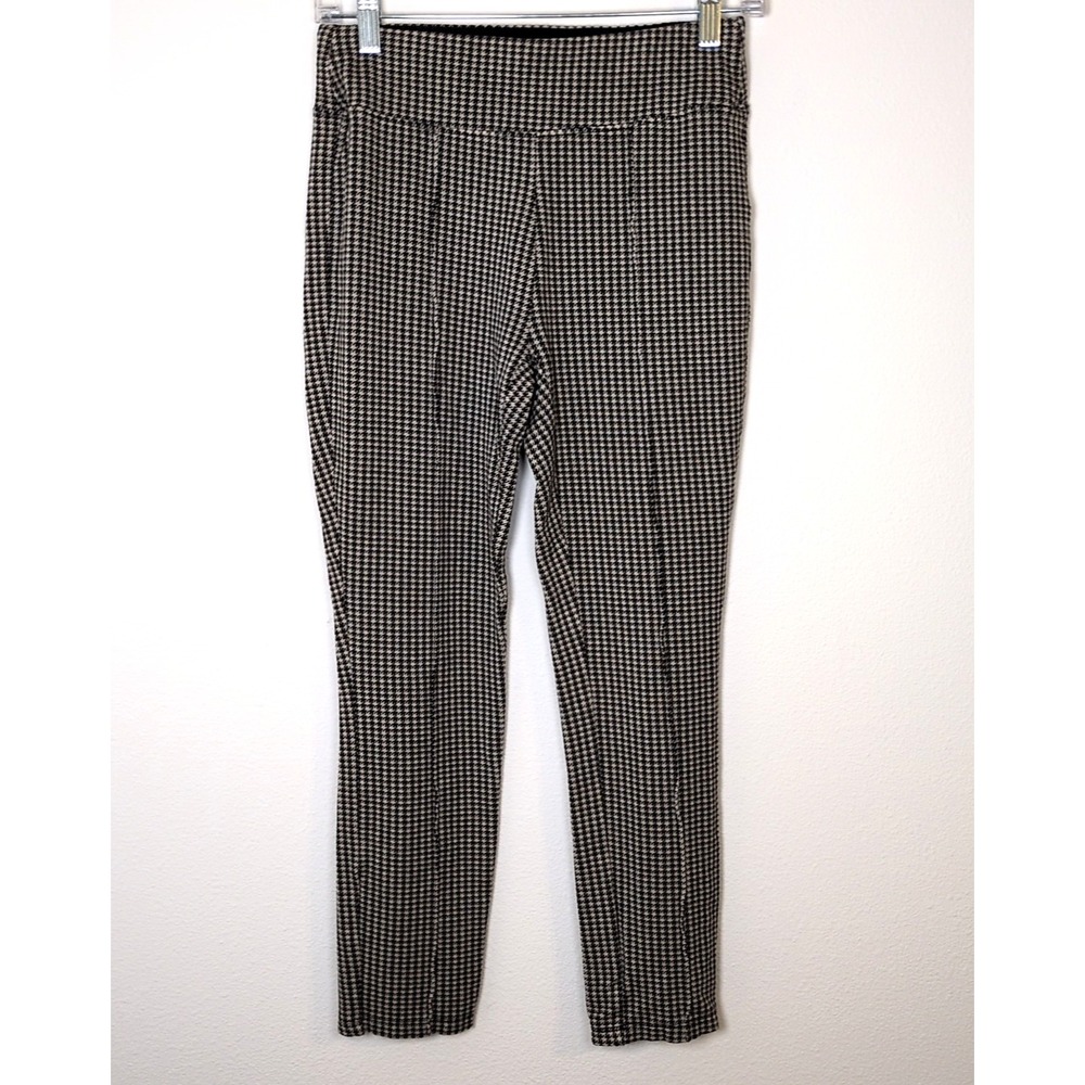 Philosophy Stretch Leggings SZ XS Houndstooth Black Stretch Pull on Pant‎